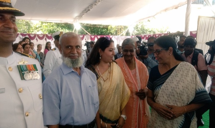 Parents of Commander Naushad Ali Khan Commanding Officer of INS Kiltan at Commissioning Ceremony.