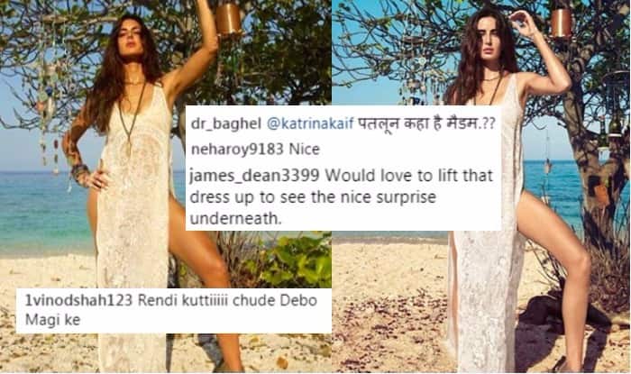 Katrina Kaif Slut-shamed for Posting Bold Picture Showing her Thighs in a High-Slit Lace Bikini Cover Up