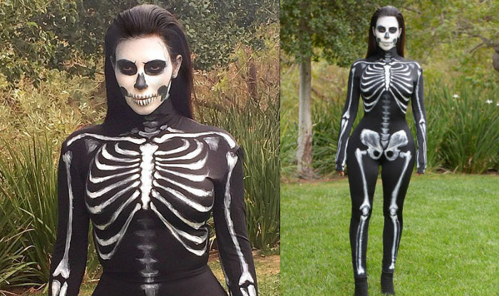 Kim Kardashian halloween skeleton