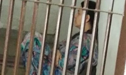 Honeypreet inside police lock-up.