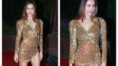 Malaika Arora Looked Effing Hot in a Golden Bodycon Dress At Gauri Khan’s Halloween Party Last Night