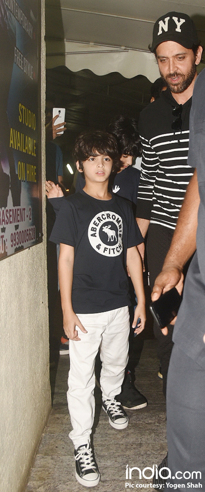 Hrithik Roshan with one of his sons