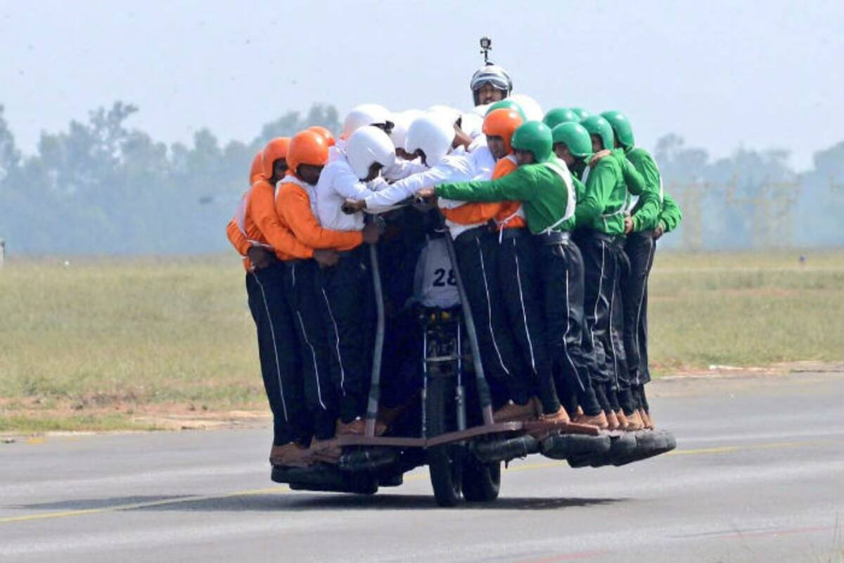 Indian Army Creates World Record With 58 Men Riding On A Single Bike India Com