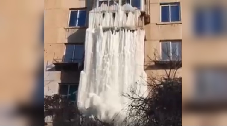 Abandoned Building in China Goes Viral For its Frozen Waterfall All Due ...