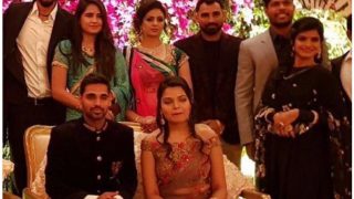 bhuvneshwar kumar and nupur nagar reception in delhi | PHOTOS: भुवनेश्वर-नूपुर का ग्रैंड रिसेप्शन, सज-धजकर पहुंची कोहली एंड कंपनी bhuvneshwar kumar and nupur nagar reception in delhi | PHOTOS: भुवनेश्वर-नूपुर का ग्रैंड रिसेप्शन, सज-धजकर पहुंची कोहली एंड कंपनी