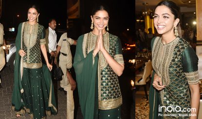 deepika padukone green sharara