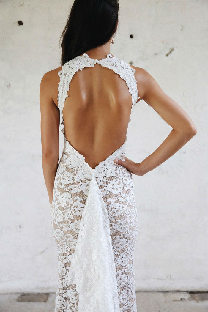 Alexandra gown with low back