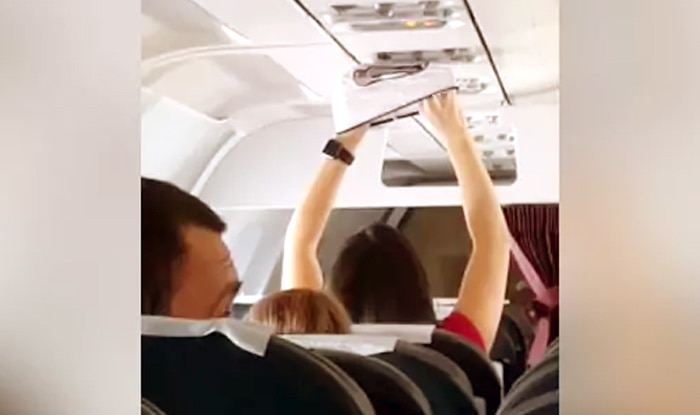 Bizarre Video Shows Woman Drying Underwear Under Overhead Vent On Plane ...
