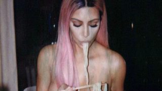 Nudels: Kim Kardashian Shares Nude Photo of Her Eating Noodles, Breaks the Internet Again Nudels: Kim Kardashian Shares Nude Photo of Her Eating Noodles, Breaks the Internet Again