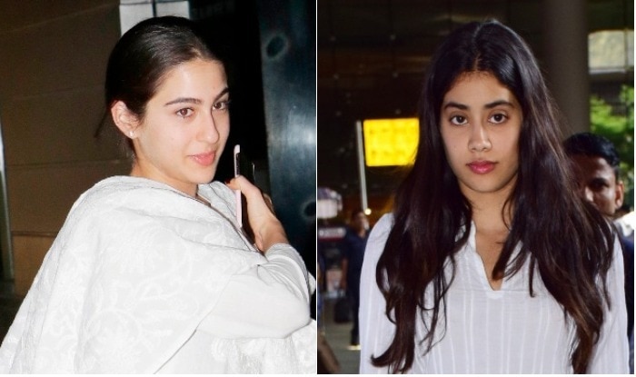 Sara Ali Khan And Janhvi Kapoor Twin In White Indian Wear; Lay Down