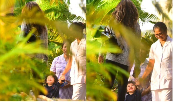 Taim Ali Taimur Ali Khan Plays With Saif Ali Khan In The Garden While Kareena ...