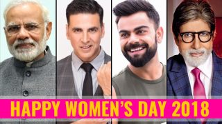 Happy Women’s Day 2018: Virat Kohli, Narendra Modi, Akshay Kumar, Amitabh Bachchan and Twitterati Extend Wishes and Shares Names of Women Who Inspire Them Happy Women’s Day 2018: Virat Kohli, Narendra Modi, Akshay Kumar, Amitabh Bachchan and Twitterati Extend Wishes and Shares Names of Women Who Inspire Them