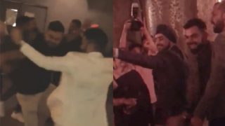 Virat Kohli Does Bhangra and Dances To Kajra Re at Friend’s Wedding; Anushka Sharma’s Parents also Seen in the Videos Virat Kohli Does Bhangra and Dances To Kajra Re at Friend’s Wedding; Anushka Sharma’s Parents also Seen in the Videos