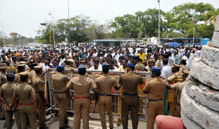 Anti-sterlite protest in Tamil Nadu
