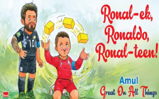 FIFA World Cup 2018: Amul’s Take on Cristiano Ronaldo-Lionel Messi ...
