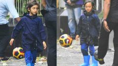 Aamir Khan’s Son, Azad Khan, SPOTTED Enjoying a Game of Football in the Rain – View Pics