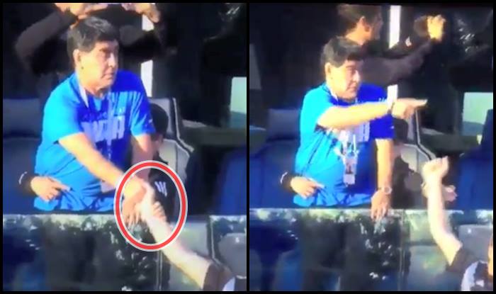 FIFA World Cup 2018: Video Footage of Diego Maradona Passing Something