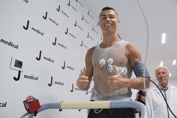 Cristiano Ronaldo at Juventus medical facility