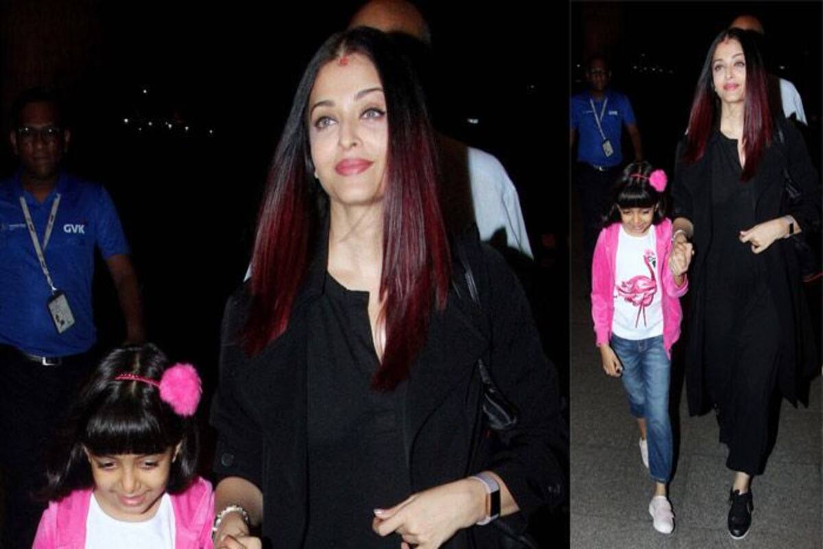 Aishwarya Rai Bachchan wears head-to-toe black at the airport