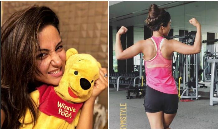 Hina khan's pose with winnie the pooh brings out the child in her; check pictures