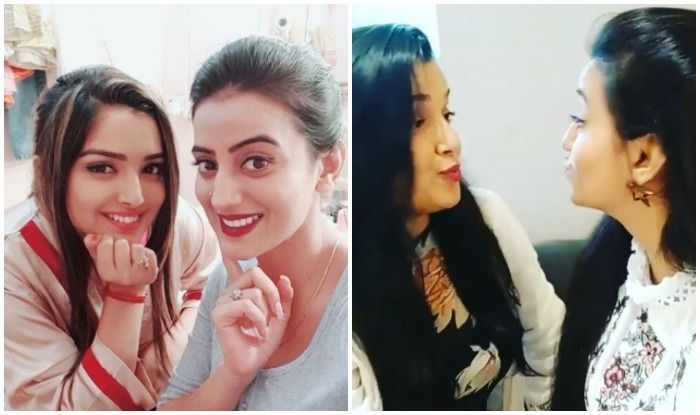 Bhojpuri Siren Amrapali Dubey Gives Birthday Wishes to Akshara Singh in The Most Adorable Way, Check
