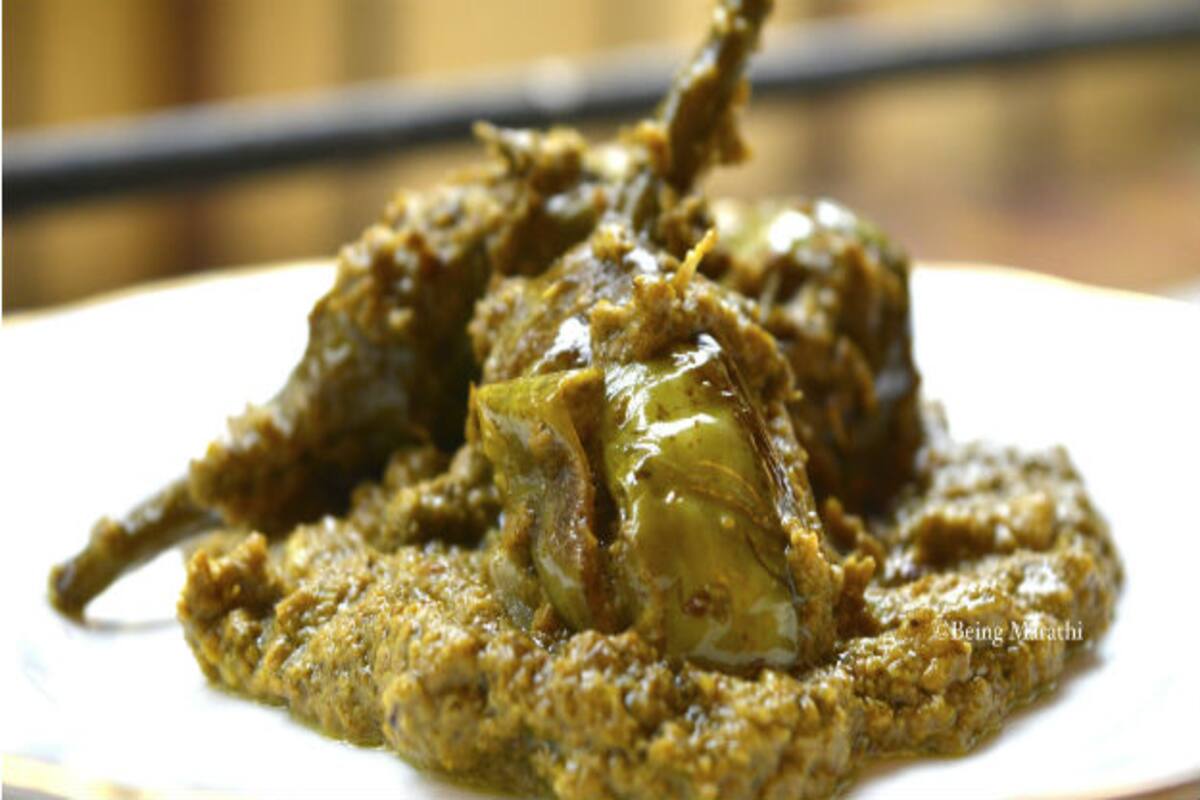 Bharli Vangi Recipe - Maharashtrian Style Stuffed Brinjals