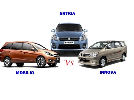 Comparison Honda Mobilio Vs Maruti Suzuki Ertiga Vs Toyota Innova
