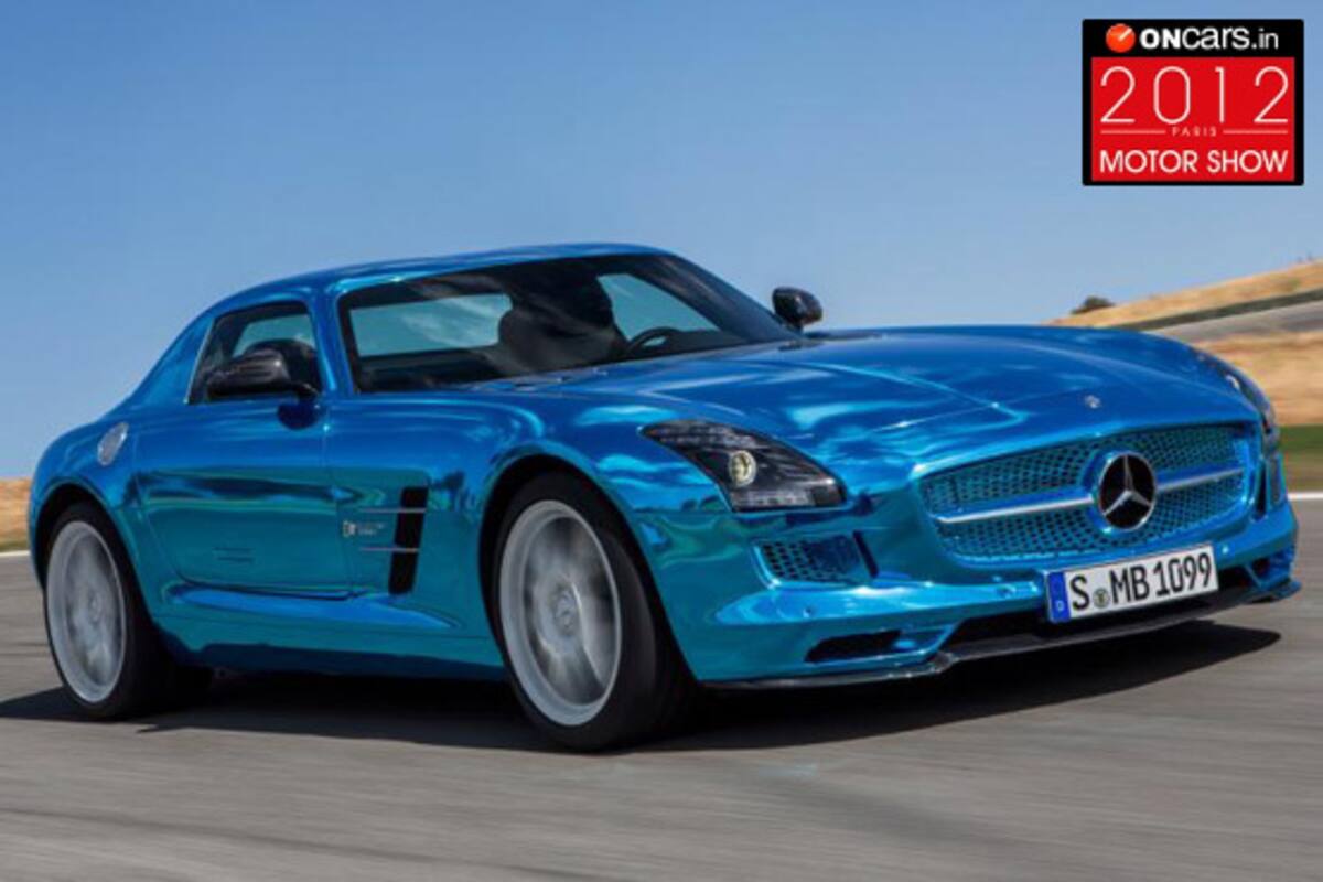 2012 Paris Motor Show All Electric Mercedes Benz Sls Amg Is World S Most Powerful Ev India Com