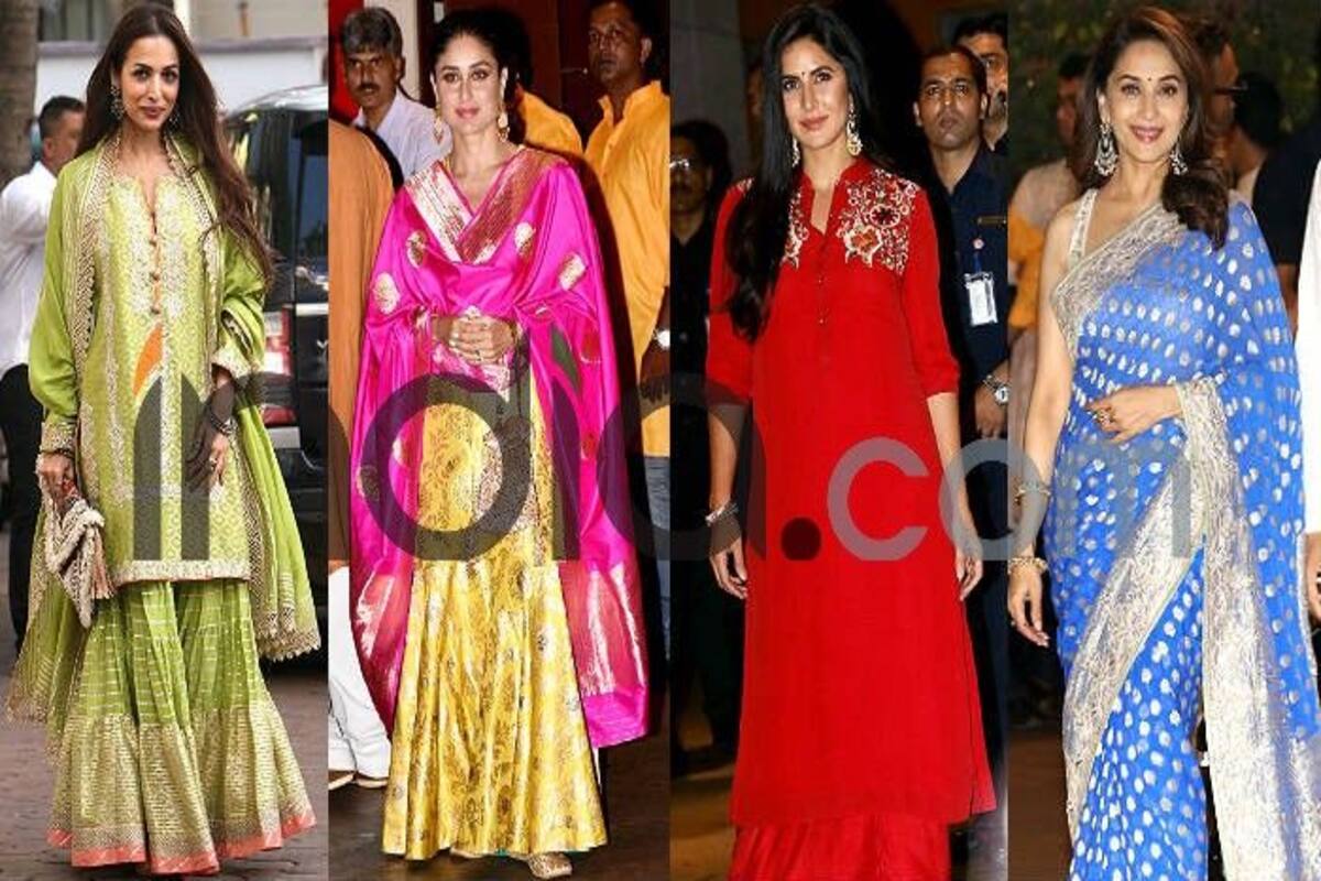 Madhuri Dixit Ki Nangi Photo - Ganesh Chaturthi: Kareena Kapoor, Katrina Kaif, Malaika Arora, Madhuri Dixit  And Other Best Dressed Actresses From Event (See Pics) | India.com