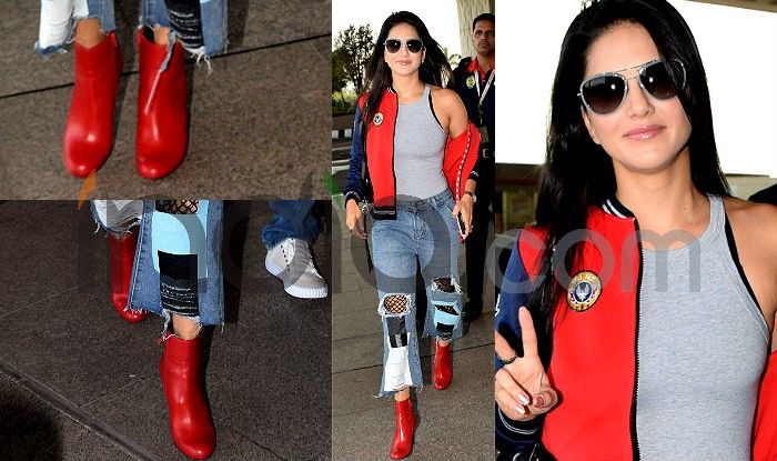 700px x 415px - Splitsvilla 11 Host Sunny Leone Brings Red Boots Back in Trend; Check Her  Stylish Airport Pics | India.com