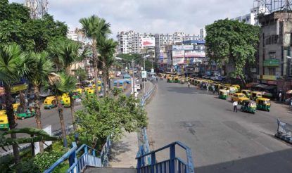 Transport scenario in Kolkata during Bharat bandh