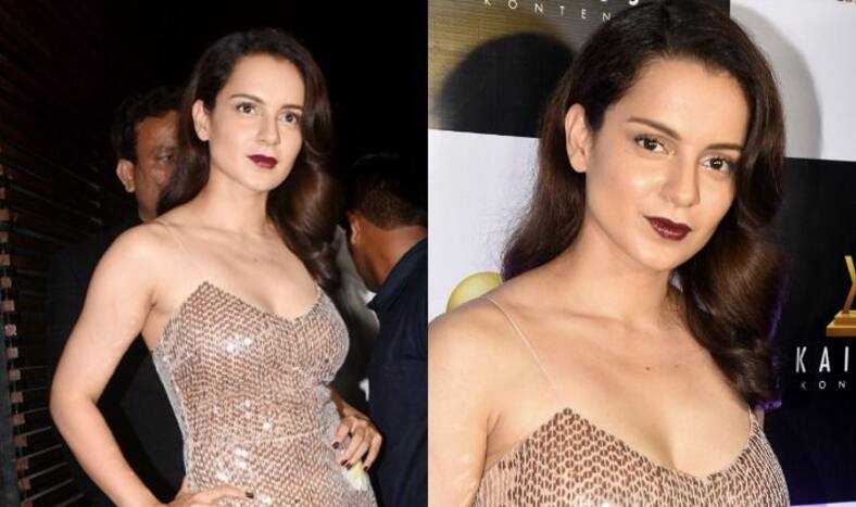 Kangana Ranaut Redefines Hotness in a Shimmery Bodycon Dress at Manikarnika Wrap-up Party