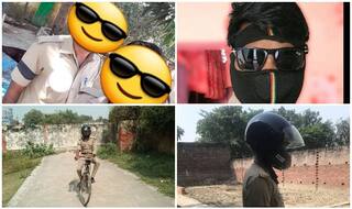 किसी ने हेलमेट, तो किसी ने इमोजी से चेहरा छिपाकर बांधी काली पट्टी, यूपी पुलिस ने कुछ इस तरह किया विरोध