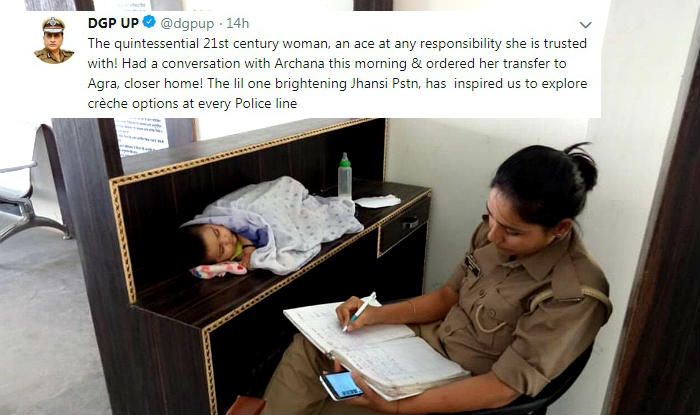 UP DGP Grants Transfer to Archana Jayant, The Mother Cop Who Took 6-Month-Old Baby to Work in The Viral Pic UP DGP Grants Transfer to Archana Jayant, The Mother Cop Who Took 6-Month-Old Baby to Work in The Viral Pic