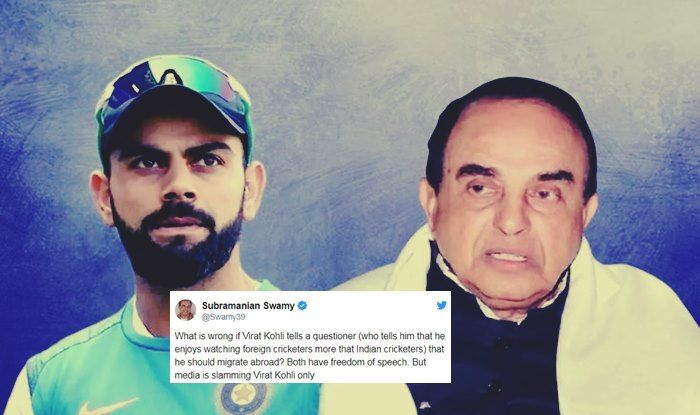 Bharatiya Janata Partys Subramanian Swamy Bats For Virat Kohli In ‘leave India Controversy 8511