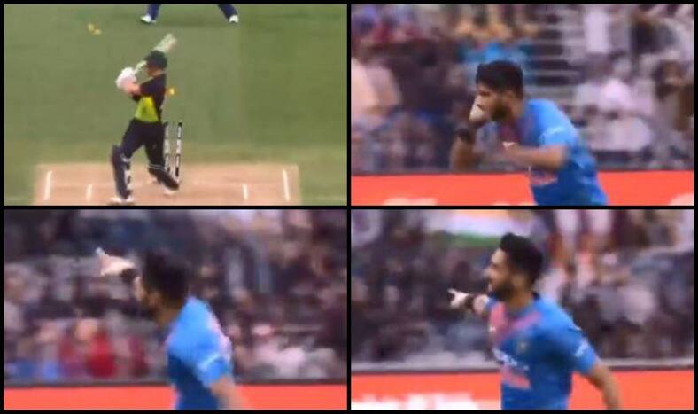 India vs Australia 2nd T20I Melbourne: Fiery Khaleel Ahmed Gives Send-Off to D'Arcy Short After Getting Him Clean Bowled | WATCH