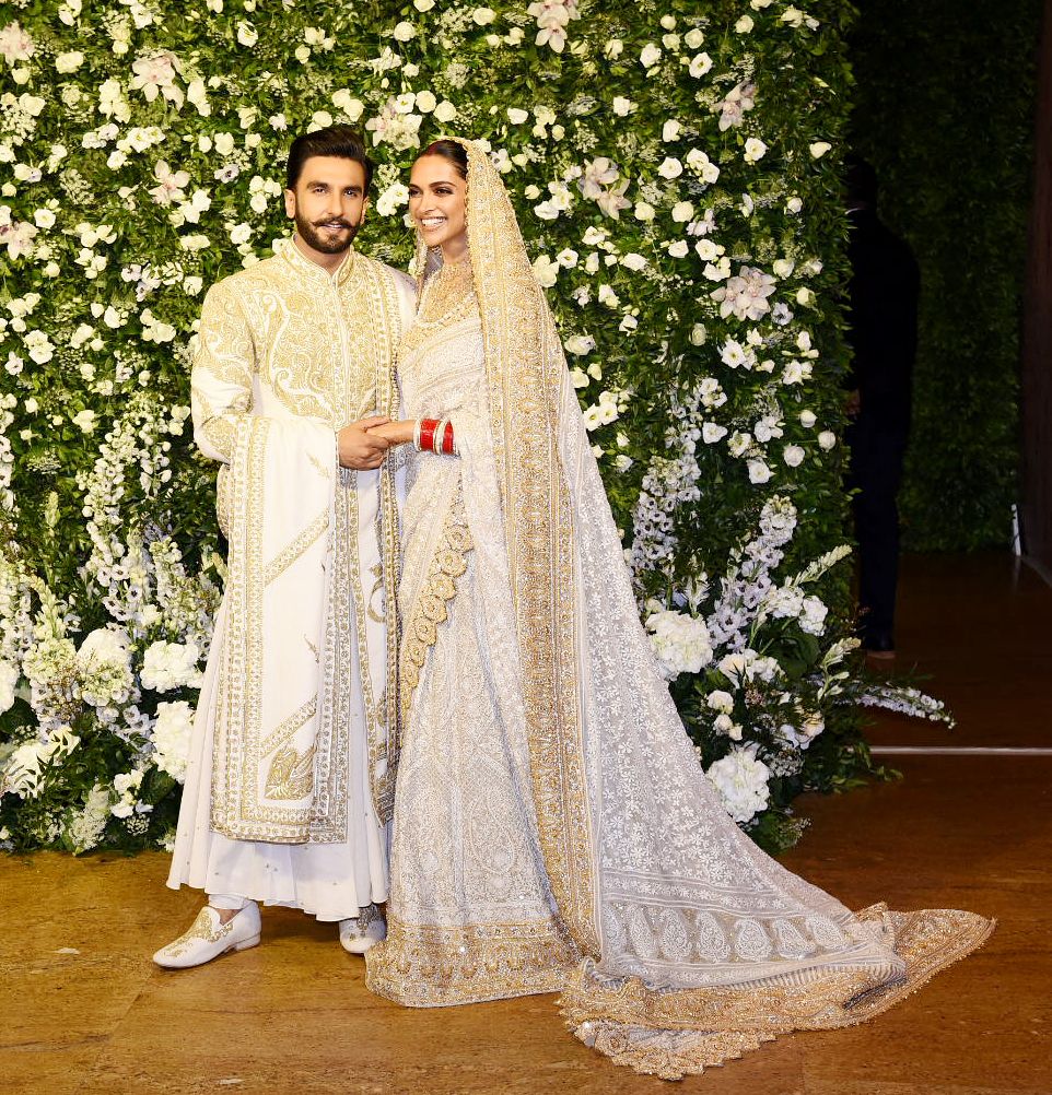 Ranveer Singh-Deepika Padukone Wear Ivory And Gold Abu Jani-Sandeep Khosla  Outfits at Their Mumbai Wedding Reception And Nail Every Bit of it, See  Pics