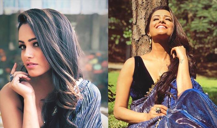 Naagin 3 Hottie Anita Hassanandani Looks Her Sexiest Best In Shimmery Blue Saree And Blouse In