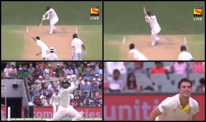 1st Test Adelaide Kl Rahul Smashes Pat Cummins Over Extra Cover For A Monstrous Six Watch India Com