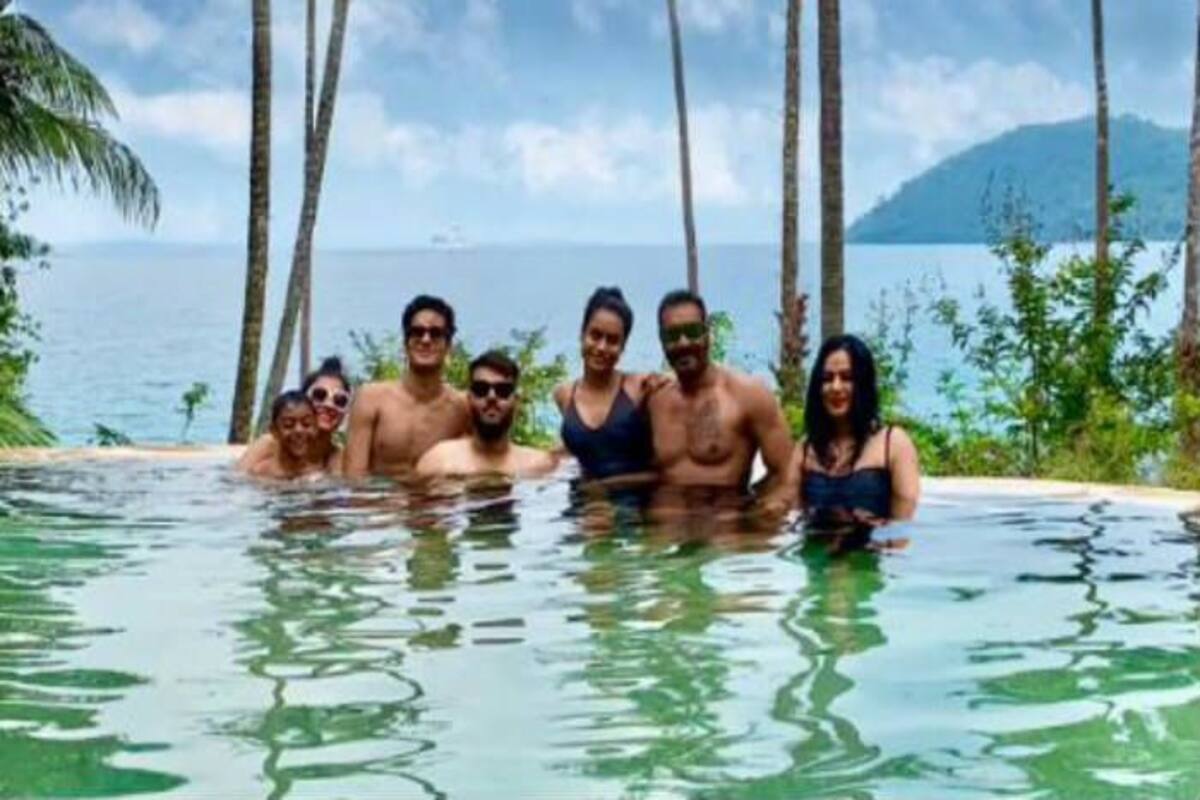 Ajay Devgan Kajol Xxx - Ajay Devgan, Kajol Holidaying With Their Children Nysa,Yug at a Picturesque  Location; Shares Picture in an Open Pool | India.com