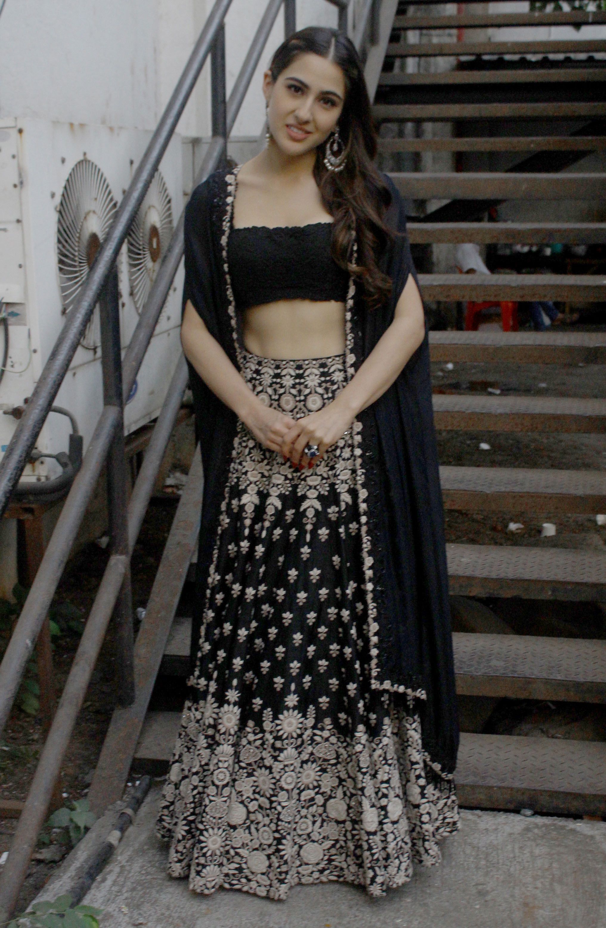 Sara ali shop khan black lehenga