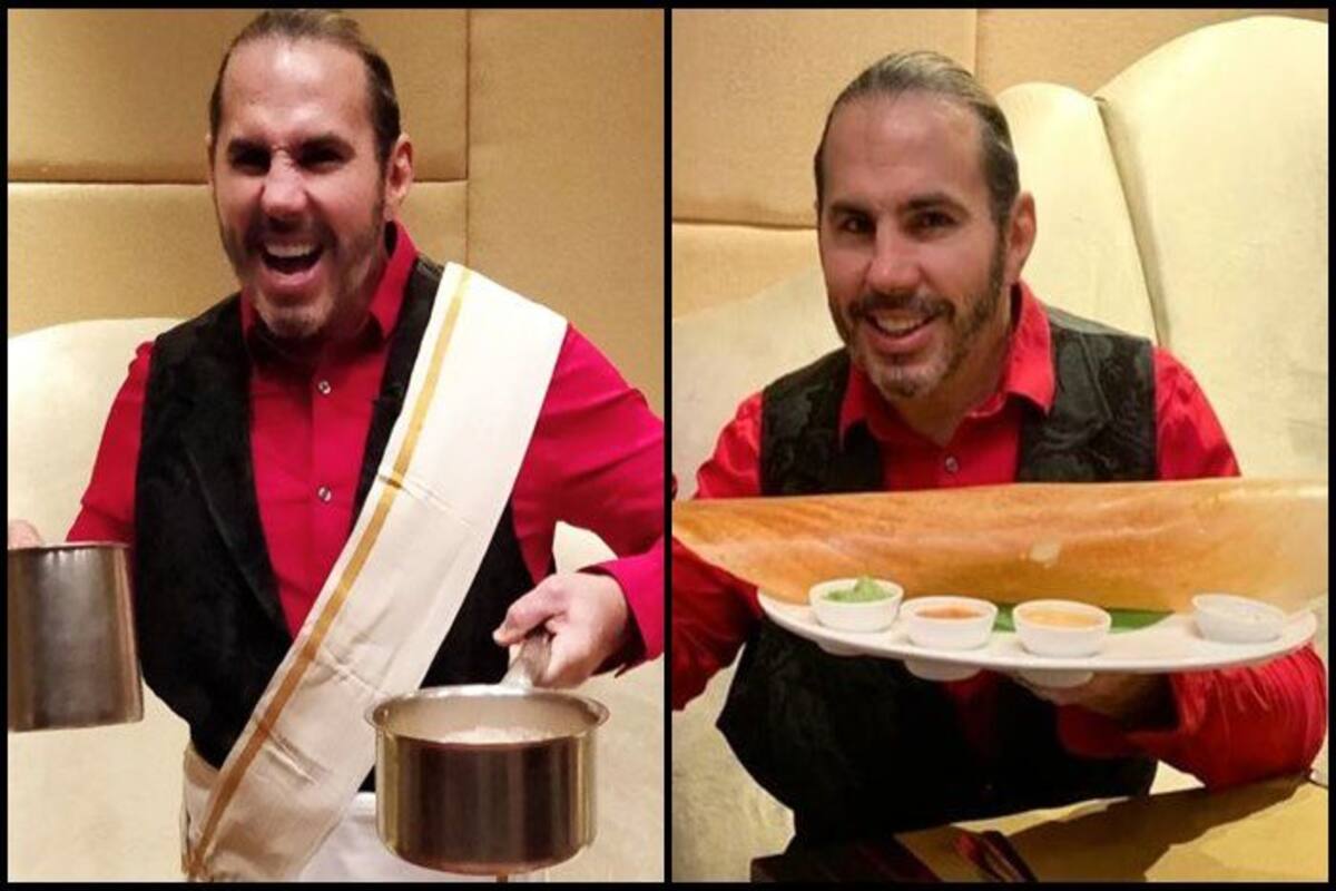 Wwe Superstar Matt Hardy Wears Traditional Attire And Indulges In South Indian Cuisine In Chennai Watch Video India Com Indian idol and matt hardy had the funniest crossover ever. wwe superstar matt hardy wears