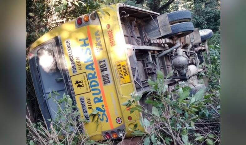 Himachal Pradesh: School Bus Falls Into Ditch, Leaves 35 Students Injured