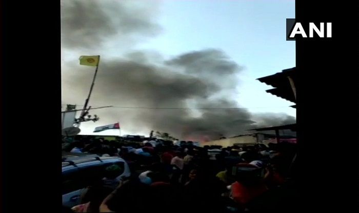 Mumbai: fire breaks out in a slum in malad; no casualties reported