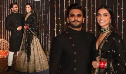 deepika black lehenga