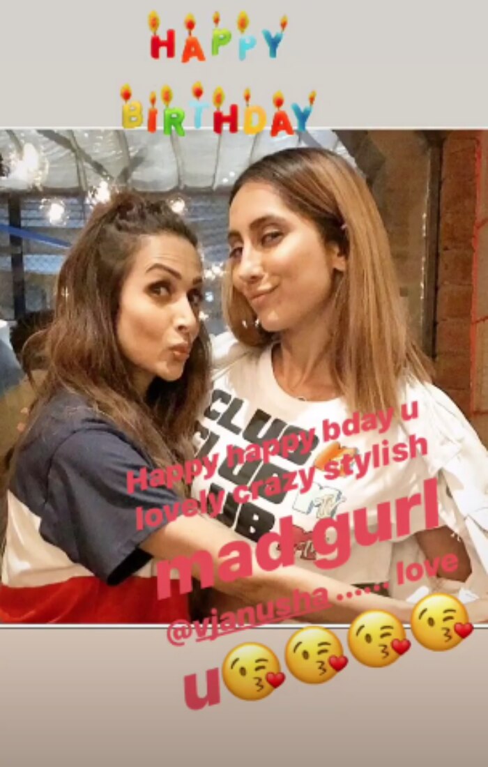 Anusha Dandekar and Malaika Arora
