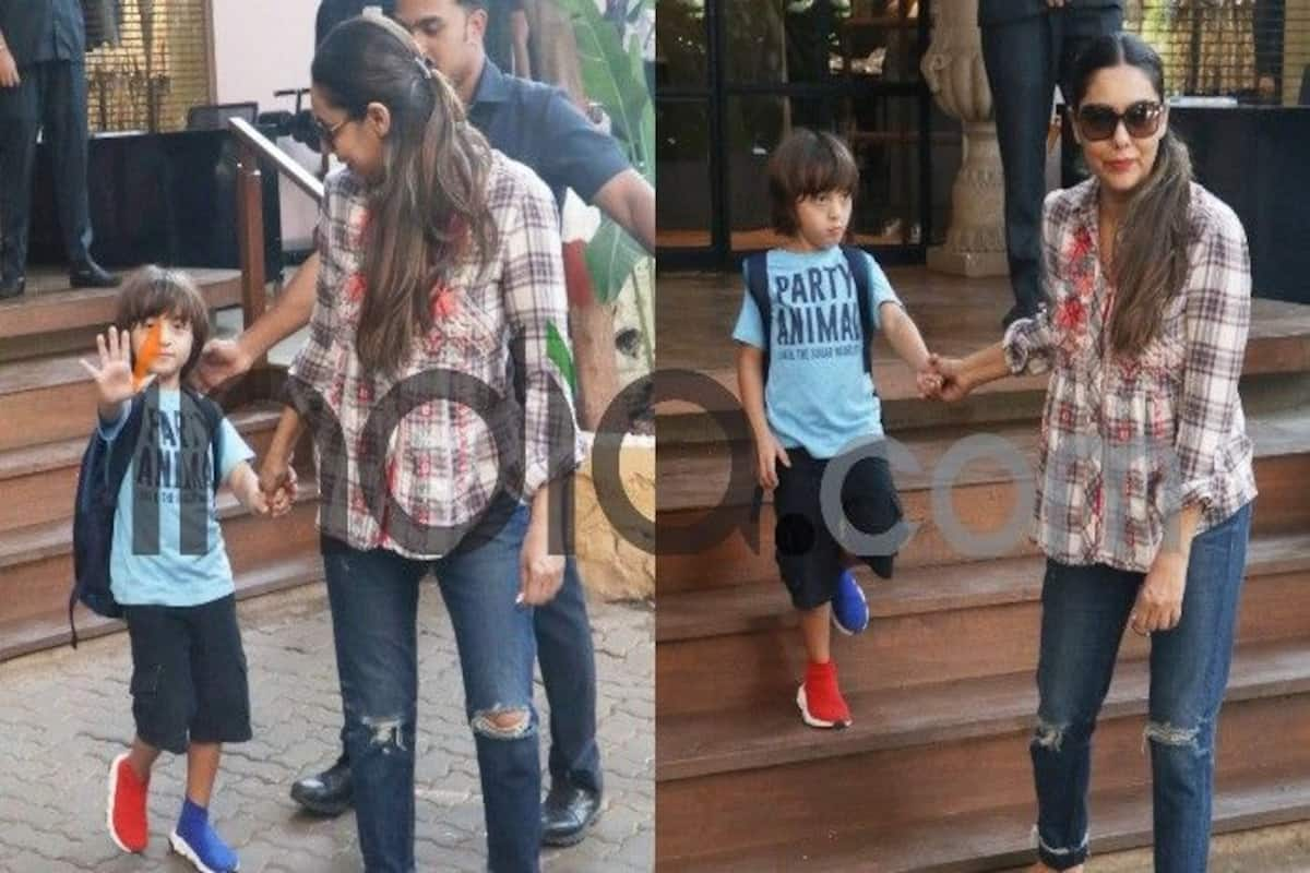 Shah Rukh Khan S Son Abram Spotted With Mother Gauri Khan In Unique Pair Of Shoes See Pictures