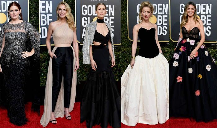 Debra Messing, Julia Roberts, Amber Heard and Heidi Klum at Golden Globes 2019 (Photo Courtesy: Getty Images)