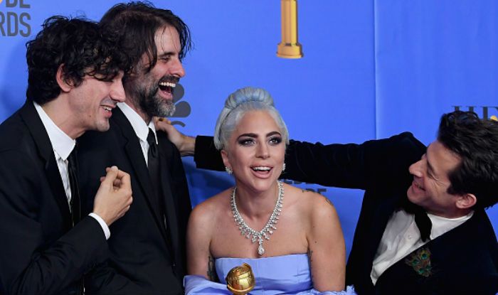 Lady Gaga with the team of Shallow song at Golden Globes 2019 (Photo Courtesy: Kevin Winter/Getty Images) 