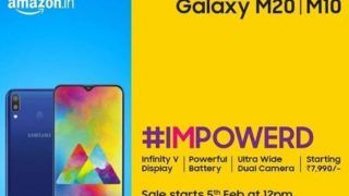 Samsung Launches Budget Phones Galaxy M20 And M10 in India, to be Available on Amazon India From February 5 Samsung Launches Budget Phones Galaxy M20 And M10 in India, to be Available on Amazon India From February 5